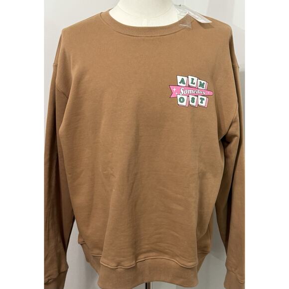 New Almost Sunday Retro Car Brown Crewneck Sweatshirt Size 2XL Msrp $155 Street - Picture 3 of 4